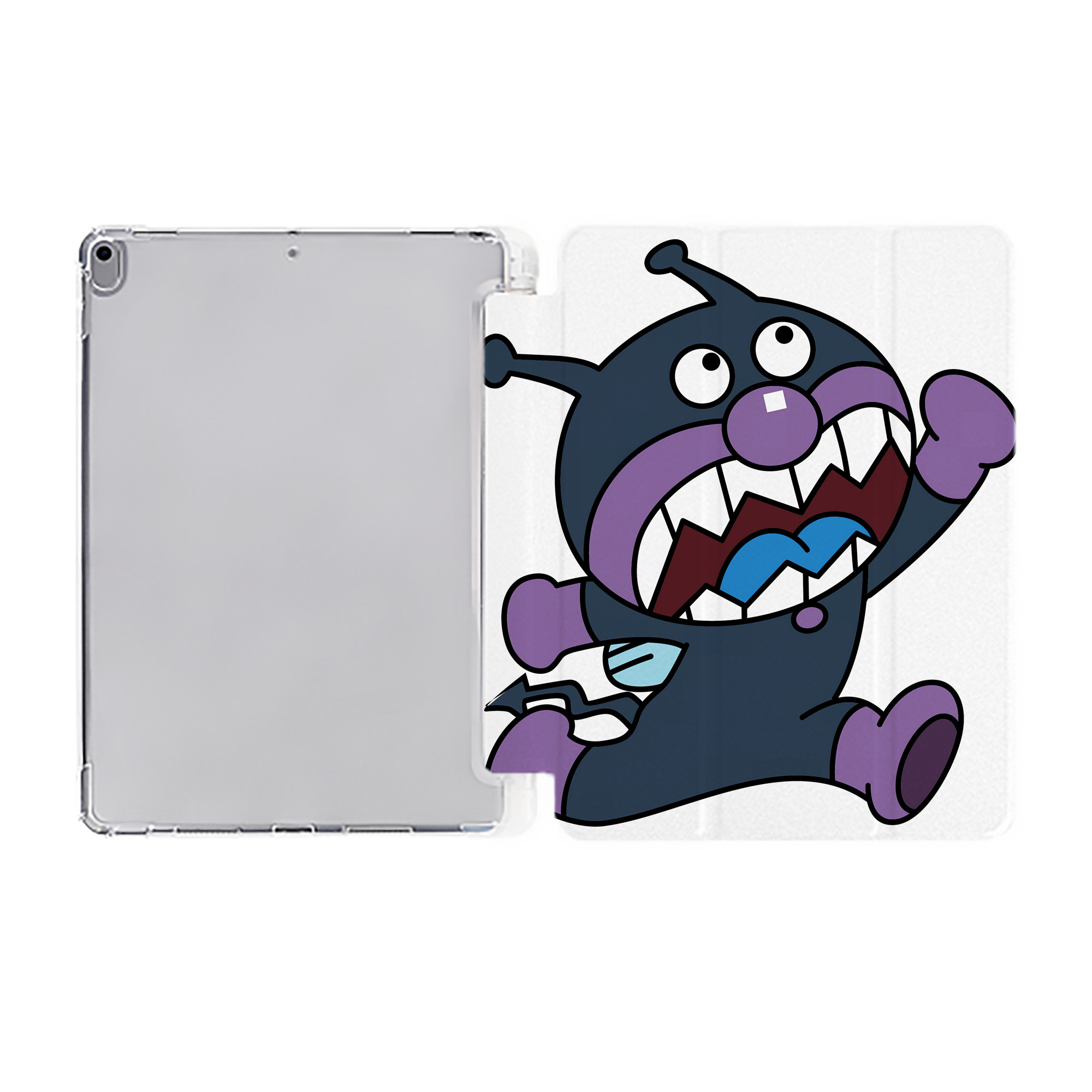 （画像用） アンパンマン Anpanman IPad ケース ペン収納付き 三つ折りスタンド PUレザー×シリコン 対応機種9.5/10.5/10.9インチ